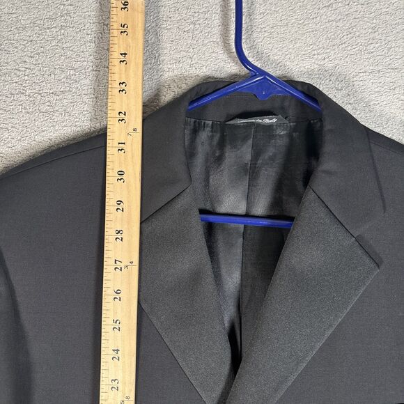 Zanieri Zignone Super 100 Wool Tuxedo 2‎ Piece Men’s Size 42R/30W Black Wedding - Picture 5 of 16